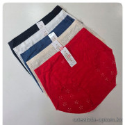 b4-A311 Lavolle Трусики женские вышитые на высокой посадке, M-2XL, 1 пачка (12 шт)