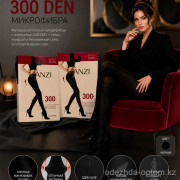 k2-26079 Manzi Колготки женские микро-фибра, 42-48, 300 ден, 1 пачка (6 шт)