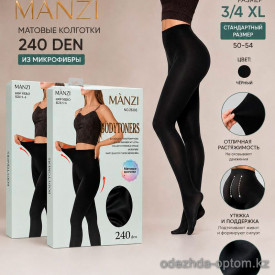 k2-26393 Manzi Колготки женские микро-фибра, 44-46, 240 ден, 1 пачка (6 шт)