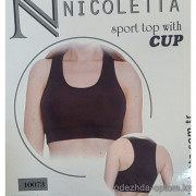 b4-10073 Nicoletta Топ женский спортивный, S-2XL, 1 пачка (5 шт)