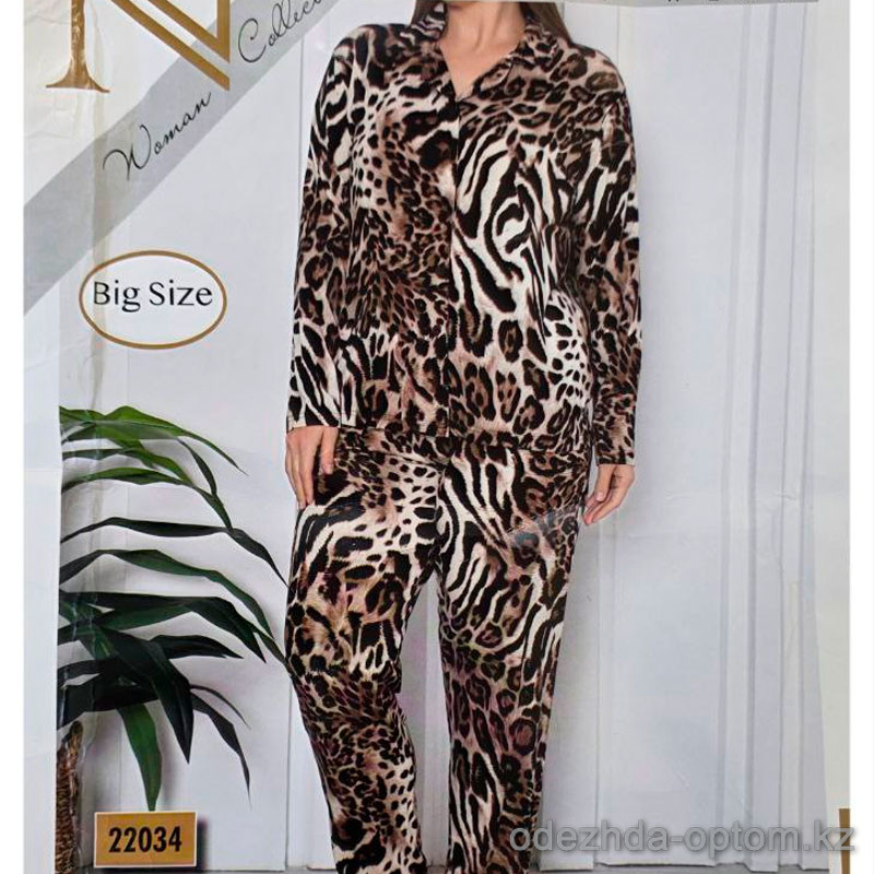 b4-22034 Nicoletta Комплект пижамы для полных дам: рубашка и штаны, 2XL-5XL, 1 пачка (4 шт) b4-22034 Nicoletta Комплект пижамы для полных дам: рубашка и штаны, 2XL-5XL, 1 пачка (4 шт)