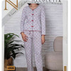 b4-47026 Nicoletta Комплект женской пижамы: кофта и штаны, S-XL, 1 пачка (4 шт)