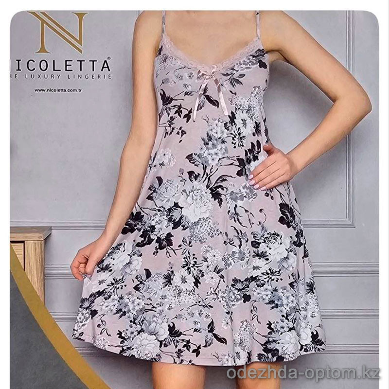 b4-81360 Nicoletta Сорочка женская на бретельках, S-XL, 1 пачка (4 шт) b4-81360 Nicoletta Сорочка женская на бретельках, S-XL, 1 пачка (4 шт)