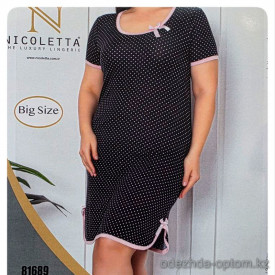 b4-81689 Nicoletta Платье домашнее для полных дам, L-3XL, 1 пачка (4 шт) b4-81689 Nicoletta Платье домашнее для полных дам, L-3XL, 1 пачка (4 шт)
