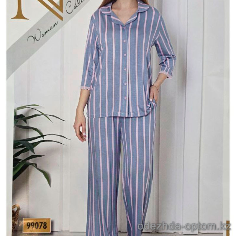 b4-99078 Nicoletta Комплект женской пижамы: рубашка и штаны, S-XL, 1 пачка (4 шт) b4-99078 Nicoletta Комплект женской пижамы: рубашка и штаны, S-XL, 1 пачка (4 шт)