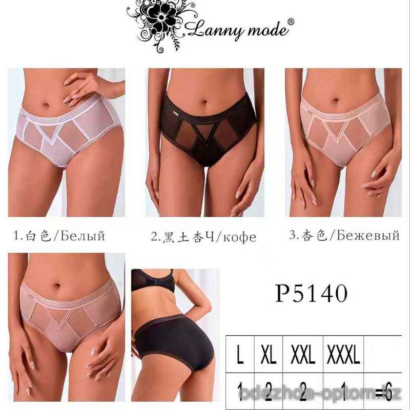 b4-P5140 Lanny Mode Трусики женские с сеткой, L-3XL, 1 пачка (6 шт) b4-P5140 Lanny Mode Трусики женские с сеткой, L-3XL, 1 пачка (6 шт)