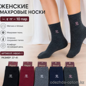 n5-H8041-1 Фенна Носки женские махровые, 37-41, 1 пачка (10 пар)
