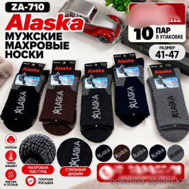n5-ZA-710 ALASKA Носки мужские махровые, 41-47, 1 пачка (10 пар)
