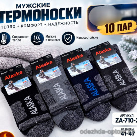 n5-ZA-710-2 Alaska Термо-носки мужские, 41-47, 1 пачка (10 пар)