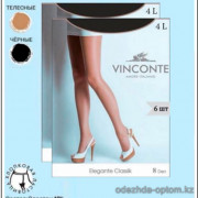 k4-8080-2 Vinconte Капроновые колготки женские, 4L (46-48), 8 ден, 1 пачка (6 шт)