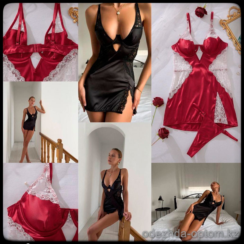 b5-4064 Пеньюар женский с кружевными вставками, S-L, 1 пачка (3 шт) b5-4064 Пеньюар женский с кружевными вставками, S-L, 1 пачка (3 шт)