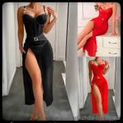 b5-7036-4 Пеньюар женский полу-прозрачный, S-XL, 1 пачка (4 шт)