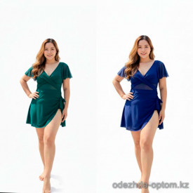 z2-WH8008-1 Купальник женский слитный, большие размеры, 2XL-5XL, 1 пачка (4 шт)