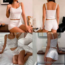 b13-5811 Комплект женской одежды для сна: майка и шорты, размер M, 1 пачка (2 шт) b13-5811 Комплект женской одежды для сна: майка и шорты, размер M, 1 пачка (2 шт)