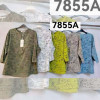 w1-7855 Рубашка женская с орнаментом, большие размеры, 50-56, 1 пачка (4 шт)