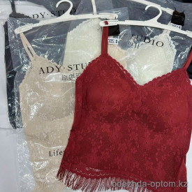 b16-6587 Кроп-топ однотонный на бретельках, стандарт, 1 пачка (10 шт) b16-6587 Кроп-топ однотонный на бретельках, стандарт, 1 пачка (10 шт)