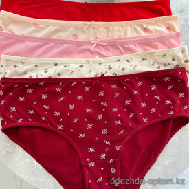 b13-1234-4 Комплект женских трусиков (маломерка): пятерка, размер 5XL, 1 пачка (5 шт)