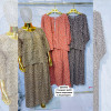 w37-1977 Костюм женский двойка: кофта и юбка свободного кроя, стандарт (до 50), марлевка, 1 шт