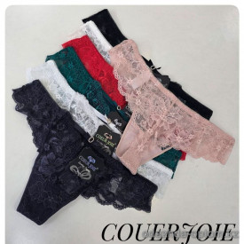 b4-2381 Coeur Joie Трусики женские кружевные стринги, S-L, 1 пачка (6 шт)