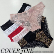 b4-2389 Coeur Joie Трусики женские кружевные слипы, M-XL, 1 пачка (6 шт)