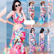 z4-58719 Купальник женский раздельный в комплекте с юбкой, стандарт, 1 пачка (2 шт)