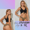 z2-ZTA0284 Купальник женский раздельный: топ и плавки с принтом, S-XL, 1 пачка (4 шт)