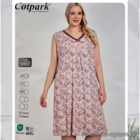 b4-12152 Cotpark Платье женское домашнее, большие размеры, 6XL-8XL, 1 пачка (3 шт)