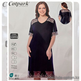 b4-13399 Cotpark Платье женское домашнее, большие размеры, 3XL-5XL, 1 пачка (3 шт)