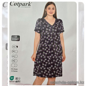 b4-13549 Cotpark Платье женское домашнее, большие размеры, 2XL-5XL, 1 пачка (4 шт)