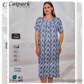 b4-13566 Cotpark Платье женское домашнее, большие размеры, 3XL-6XL, 1 пачка (4 шт)