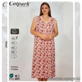 b4-13571 Cotpark Платье женское домашнее, большие размеры, 2XL-5XL, 1 пачка (4 шт)