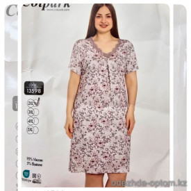 b4-13598 Cotpark Платье женское домашнее, большие размеры, 2XL-5XL, 1 пачка (4 шт)