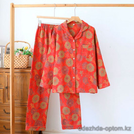 d7-0103 Комплект женской пижамы: рубашка и штаны, M-XL, 1 пачка (3 шт)