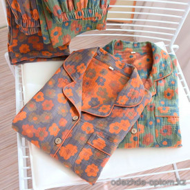 d7-0106-1 Комплект женской пижамы: рубашка и штаны, M-XL, 1 пачка (3 шт)