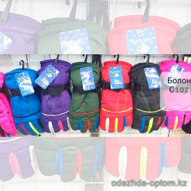 o1-c102 Детские болоневые перчатки, 1 пачка (12 пар)