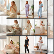 b15-9539 Комплект женской пижамы: рубашка и штаны, стандарт, 1 пачка (3 шт)