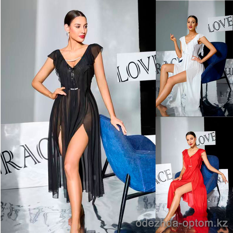 b16-1163 Пеньюар женский без рукавов, S-L, 1 пачка (3 шт) b16-1163 Пеньюар женский без рукавов, S-L, 1 пачка (3 шт)