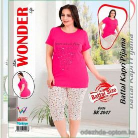 e1-bk2047 Miss WONDER Life Комплект домашней одежды для полных дам, стандарт, cotton, 1 пачка (4 шт)