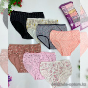 e1-0119 POLI Трусики женские: комплект неделька, cotton, 3 пачки
