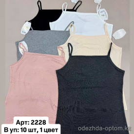 b6-2228-3 Майка женская на бретельках, стандарт, 1 пачка (10 шт)
