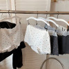 b16-10-3 Трусики женские трикотажные с кружевной резинкой, M-L, 1 пачка (6 шт)