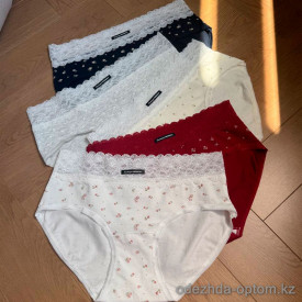 b16-25 Трусики женские с кружевной резинкой, L-2XL, 1 пачка (10 шт) b16-25 Трусики женские с кружевной резинкой, L-2XL, 1 пачка (10 шт)