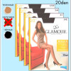 k4-GLAMOUR-2 Колготки женские капроновые, S-XL, 20 ден, 1 пачка (12 шт)
