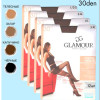k4-GLAMOUR-3 Колготки женские капроновые, S-XL, 30 ден, 1 пачка (12 шт)