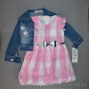 d4-1617 Детский комплект: платье, джинсовая куртка, 2-5 лет, 1 пачка (3 шт)