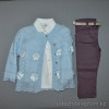 d4-52034 Детский костюм на девочку: кофта, брюки, рубашка, 1-3 года, 1 пачка (3 шт)