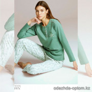 e1-2221 Комплект женской домашней одежды: кофта и штаны, S-XL, cotton, 1 пачка (4 шт)