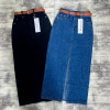 j3-0444 Юбка женская джинсовая с разрезом, S-XL, 1 пачка (4 шт)
