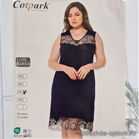 b4-10495-B Cotpark Платье женское домашнее, большие размеры, 2XL-5XL, 1 пачка (4 шт)