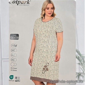 b4-13042 Cotpark Платье женское домашнее, большие размеры, 2XL-5XL, 1 пачка (4 шт)